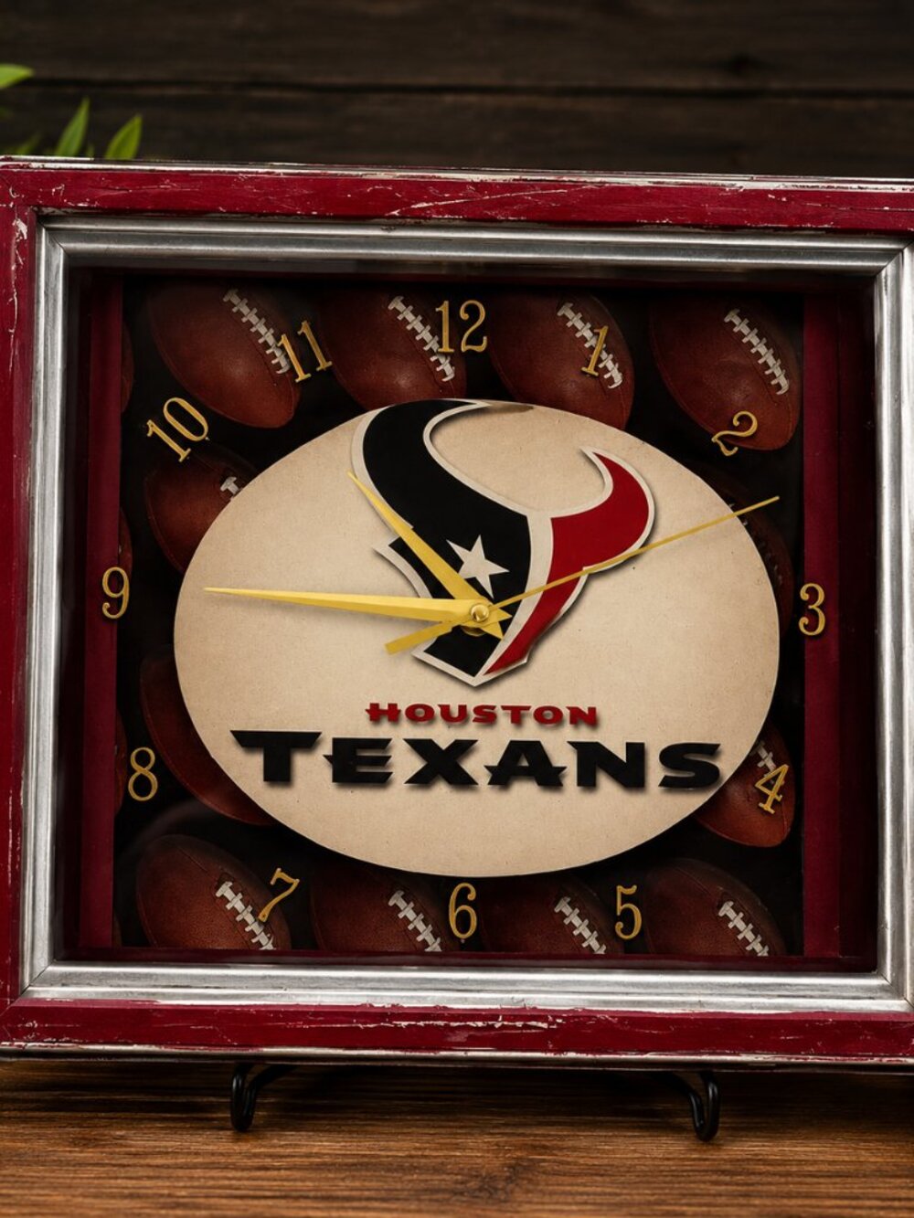 Houston Game Day Handcrafted Wall Clock